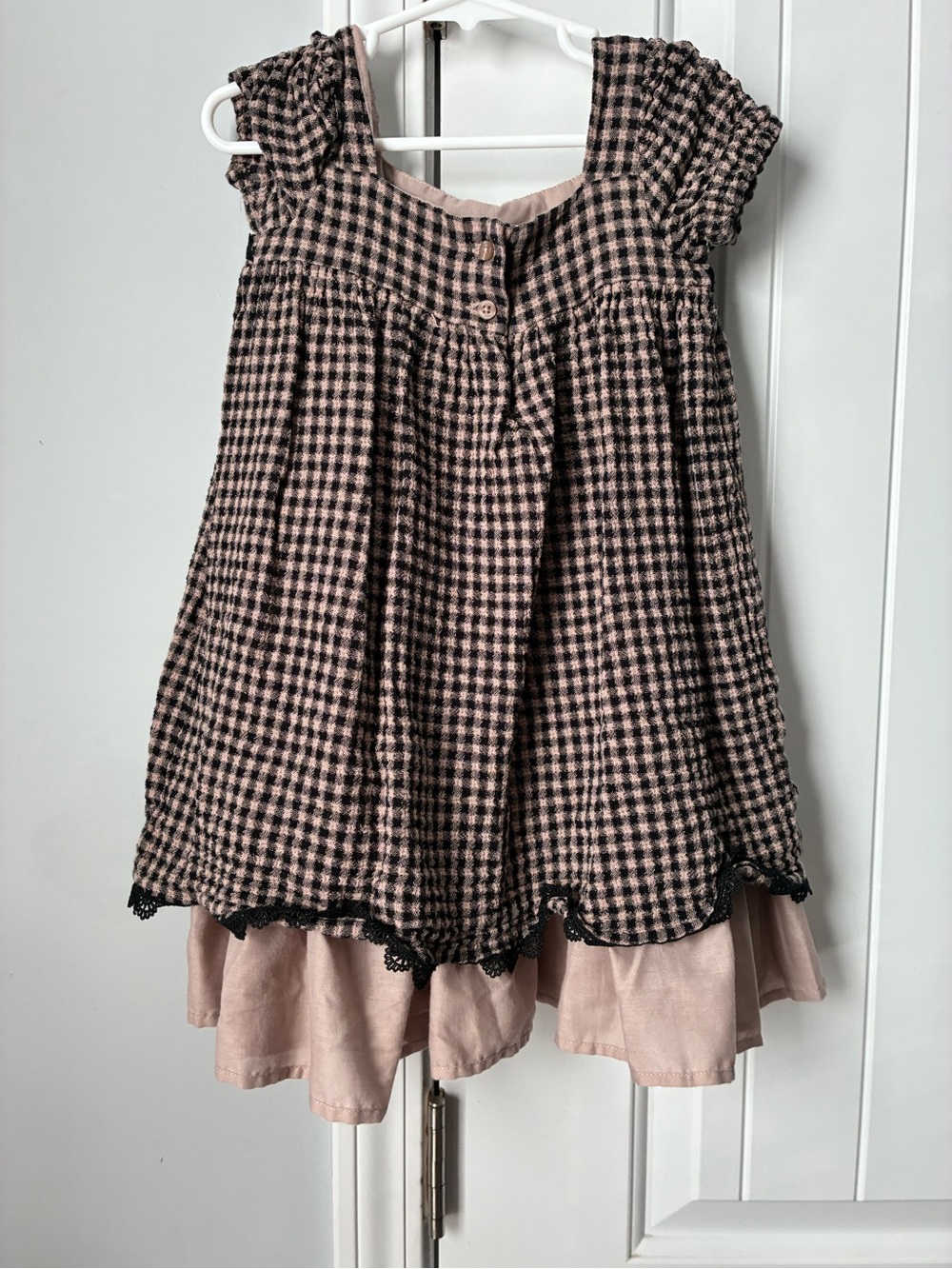 Joie Girls Gingham Layered Dress Size 4T Like New